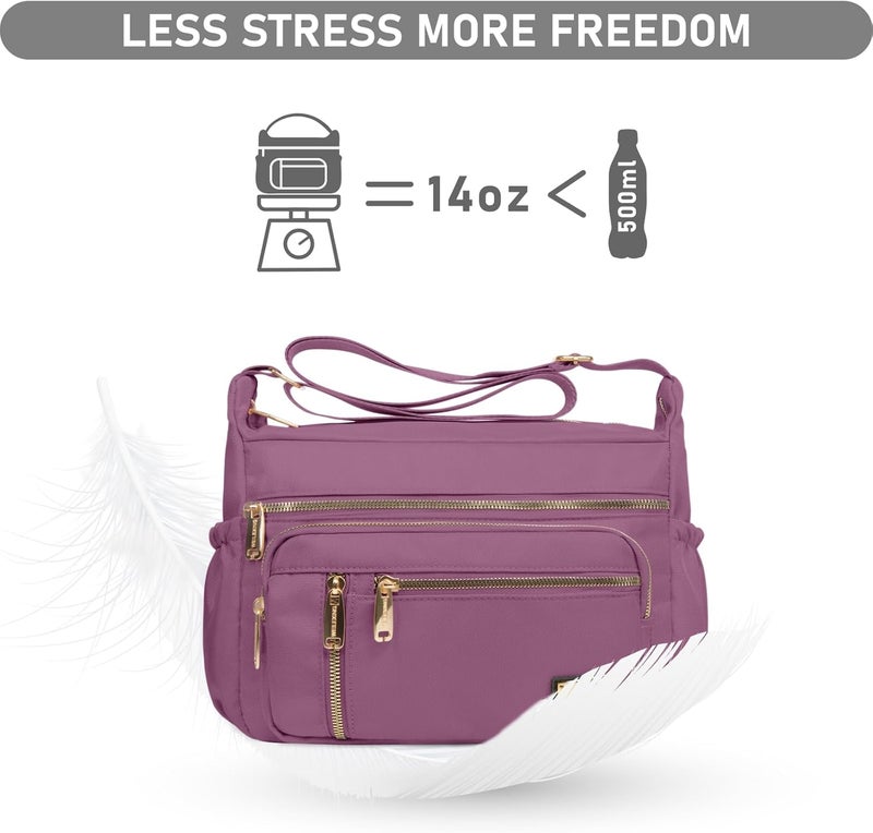 NPBAG Crossbody Bag for Women, Shoulder Purse Handbag Messenger Bag, Trendy Pocketbooks, Waterproof and Multi-Pockets - Image 4